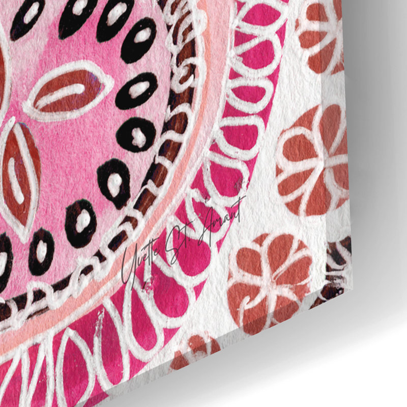 Bungalow Rose «Paisley Print 2» par Yvette St. Amant, art mural en verre acrylique, H 24 po x l 16 po x P 0,2 po