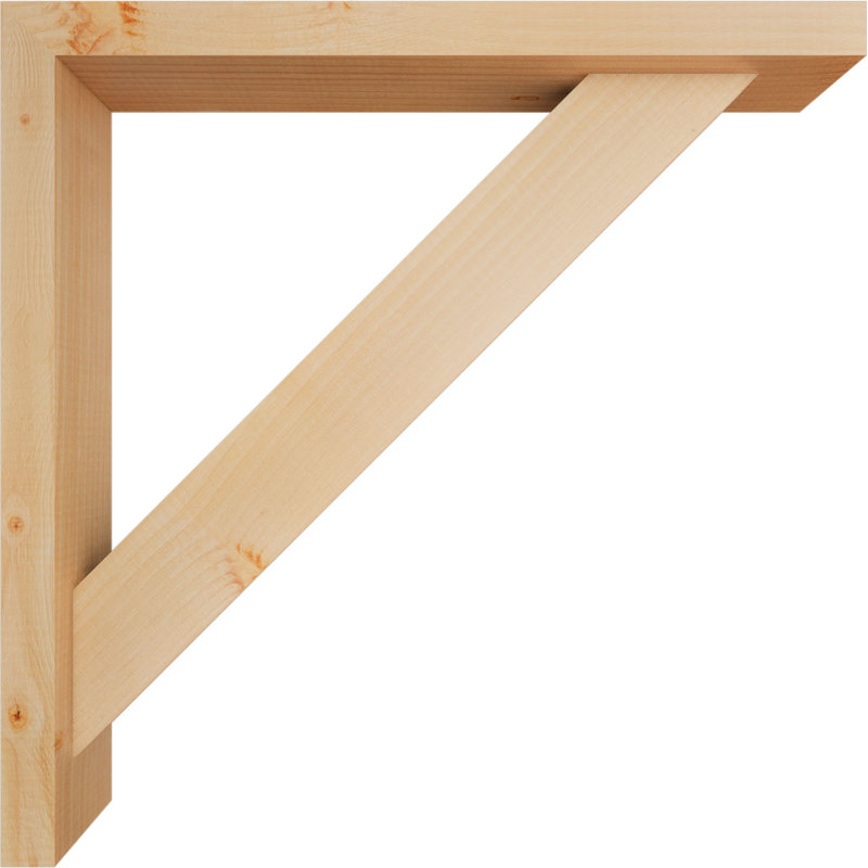 Support de bloc traditionnel avec entretoise décalée, 24 x 24, Sapin Douglas de l 3 1/2 (lisse)