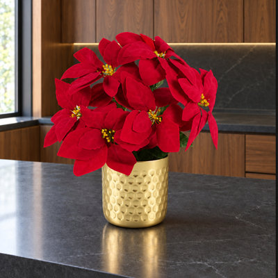40cm Artificial Flowering Plant in Planter