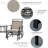 Backyard 2 Glider Chair With Coffee Table - Rocking For Garden, Porch Breathable Sling, Steel, Brown Finish Center