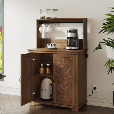Garde-manger de ferme avec prise, armoire à café avec crochet, buffet et armoire