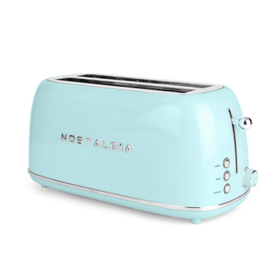 Classic Retro 4- Slice Toaster, Aqua