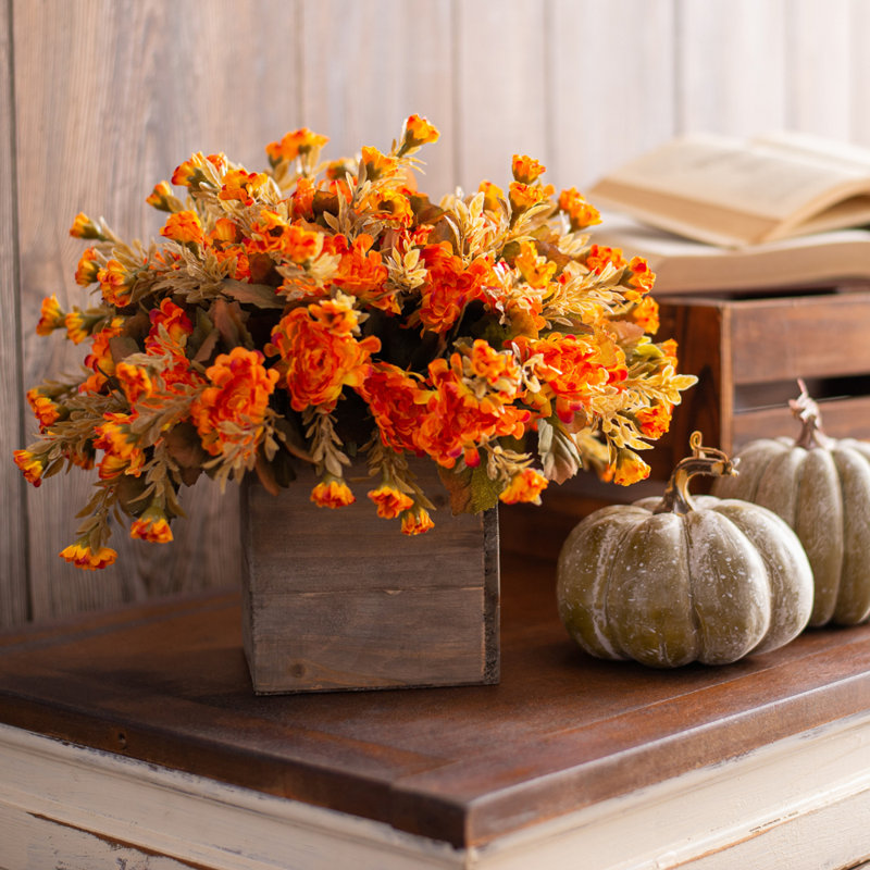 Silk Mum Arrangement in Planter