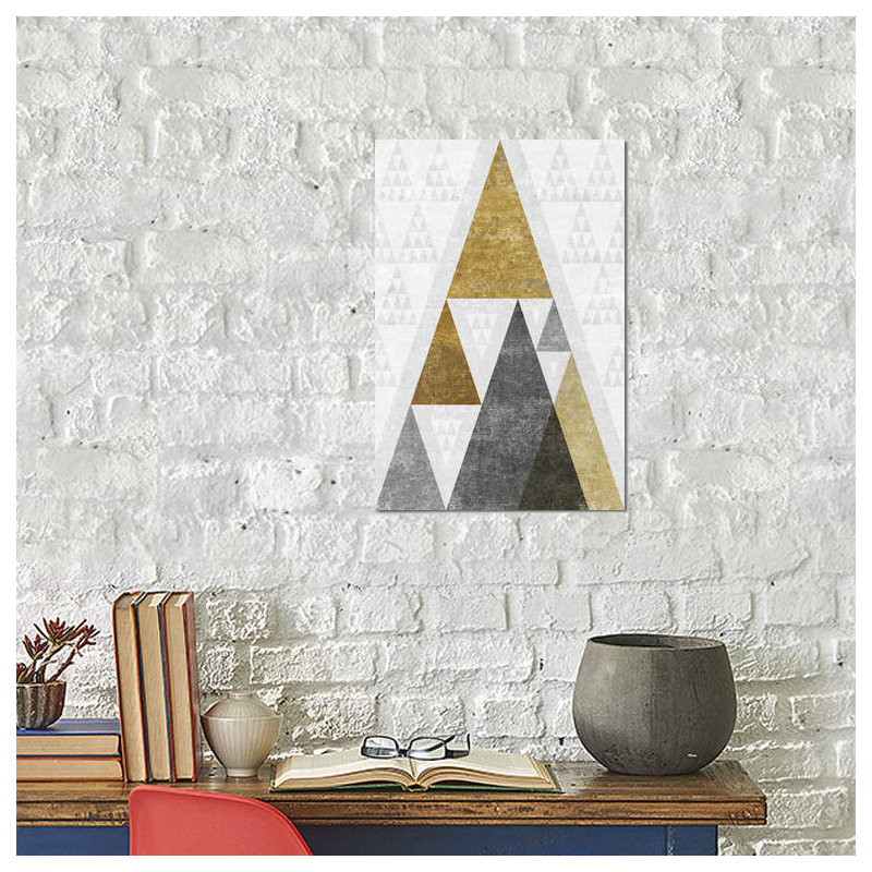 Mod Triangles III.B by Michael Mullan - Wrapped Canvas Print, 101.6 cm H x 66.04 cm W x 3.175 cm D