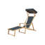 Farley 62cm Long Reclining Birch Single Sun Lounger-1672910578