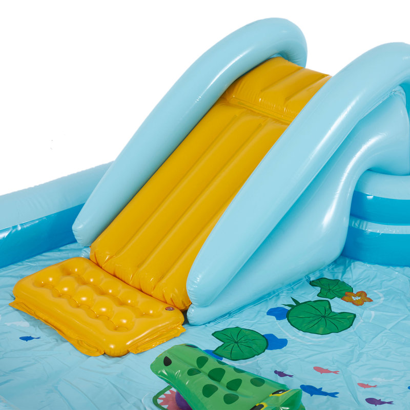 Intex 96" x 78" x 28" Blue and Yellow Inflatable Jungle Adventure Kiddie Pool