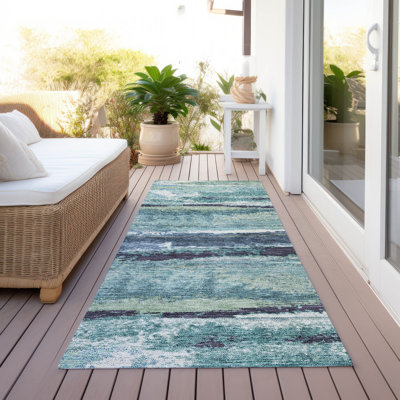 Tapis rectangulaire Aleighna avec envers antidérapant