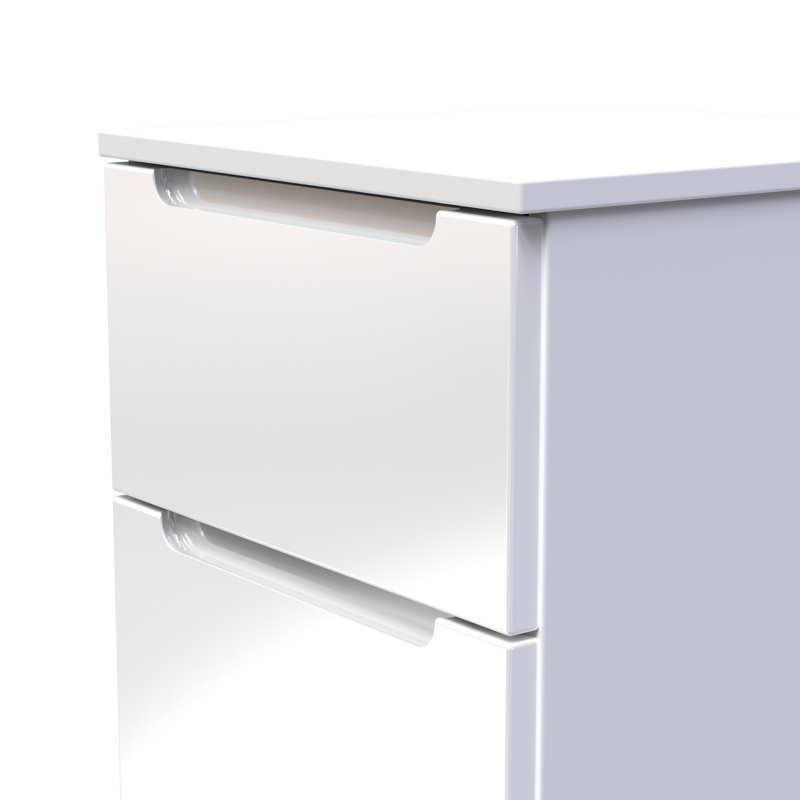 Bisma 37cm W Manufactured Wood Bedside Table, White