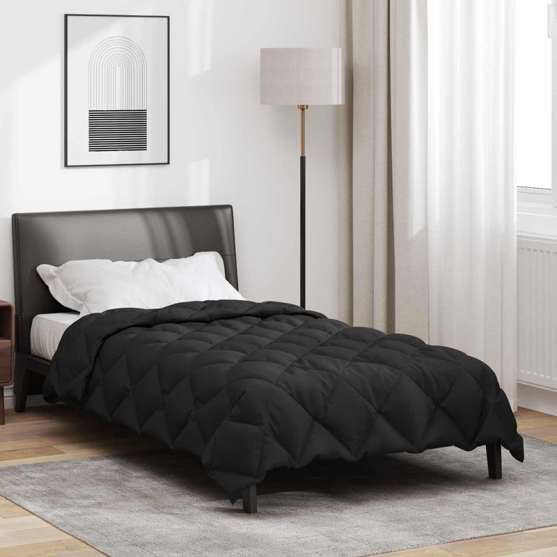  Winter Duvet Black 240 X 200 Cm Microfiber, Single