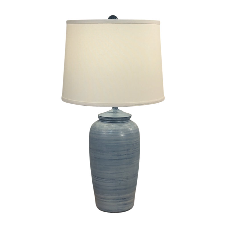 Lampe de table en pot à gingembre, Bleu, Crème, crème