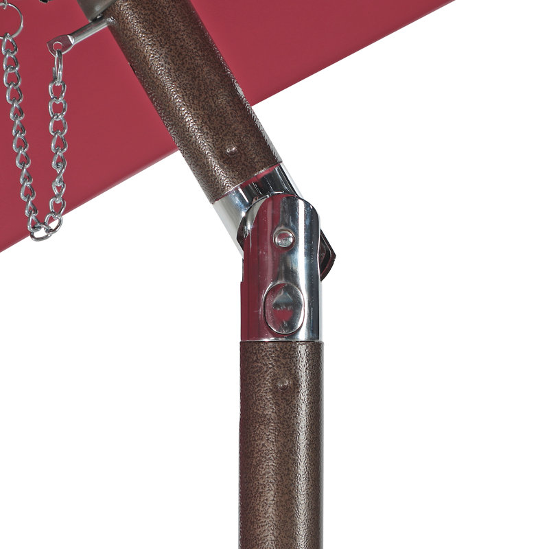 Parasol de marché avec base, Rouge foncé