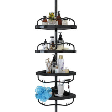 Better Homes & Gardens Rust-Resistant Tension Pole Shower Caddy, 3 Shelves,  Oil Rubbed Bronze Finish 