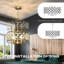 HOMCOM Crystal Chandelier Adjustable Height 4-Light E14 Base Silver Tone-111410161