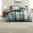 Comfortable 7 Pcs Bedding Sets, Microfiber Twin Plaid Design For Home Decor