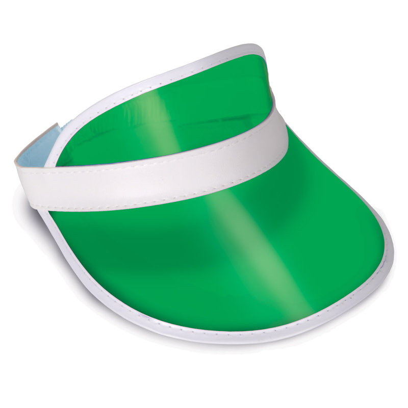 Visière de revendeur en plastique transparent, Vert