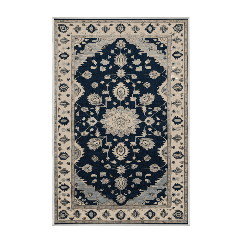 Machine Washable Overdyed Beige Area Rug, Rectangle 7' x 9'