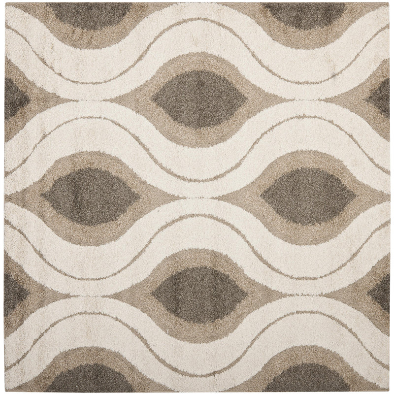 Bryer Shag Performance Geometric Rug, Square 6'7"