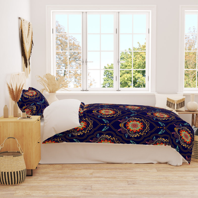 Geometric Shapes Duvet Cover, King Duvet Cover + 2 King Shams