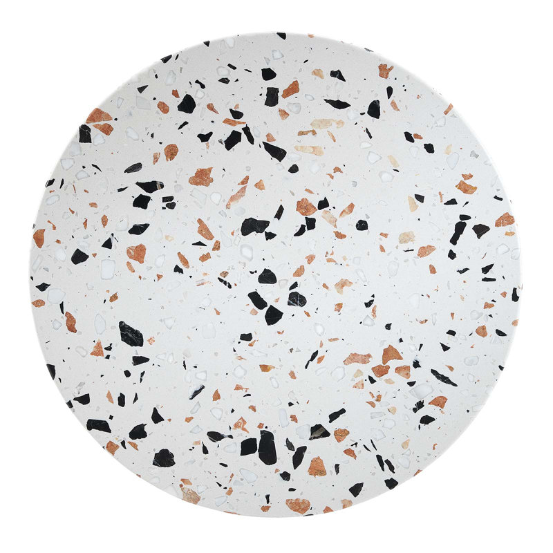 Modway Lippa 20" Round Terrazzo Side Table, Black