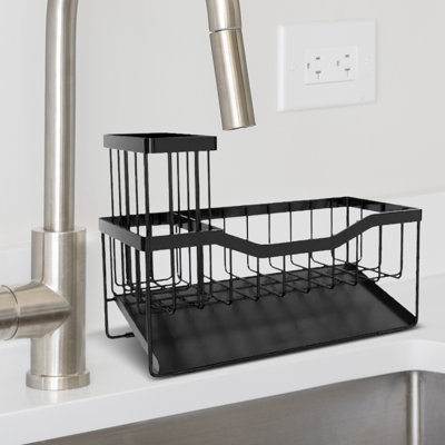 Porte-éponge en acier inoxydable avec plateau de drain incliné Cheer Collection