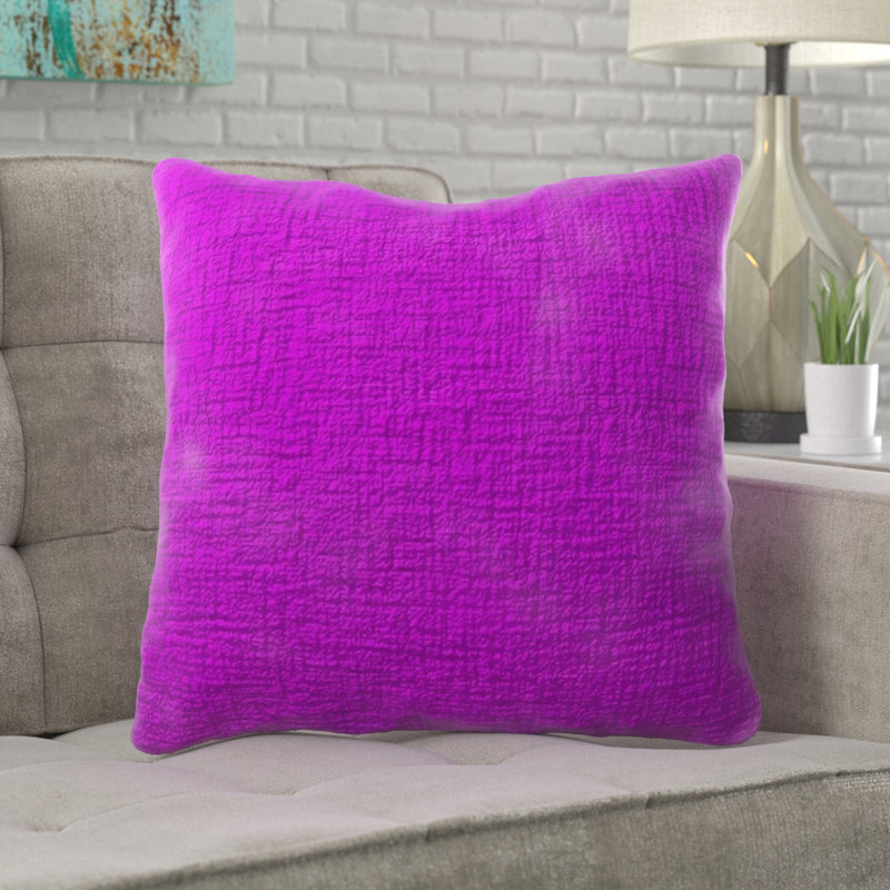 Coussin décoratif rose Coralino, Microsuède, Intérieur