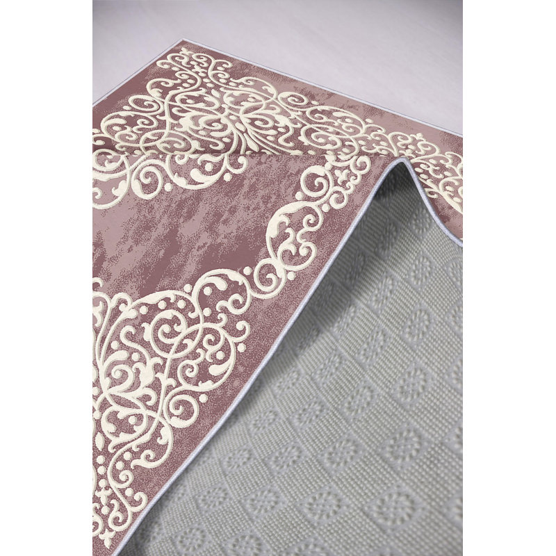 Stylish Hall Carpet (3.3 x 4.9 Feet), Purple, 100% Polyester, 22.9 oz/sq yd | Antibacterial, Eco-Friendly, Non-Slip PVC Dot Underside | Machine Washable, 0.16 in Pile Height | Perfect for Home Entryways & Living Spaces
