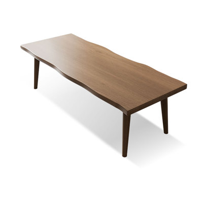 Tan Rectangular Solid Wood Butterfly Leaf Dining Table by Corrigan Studio