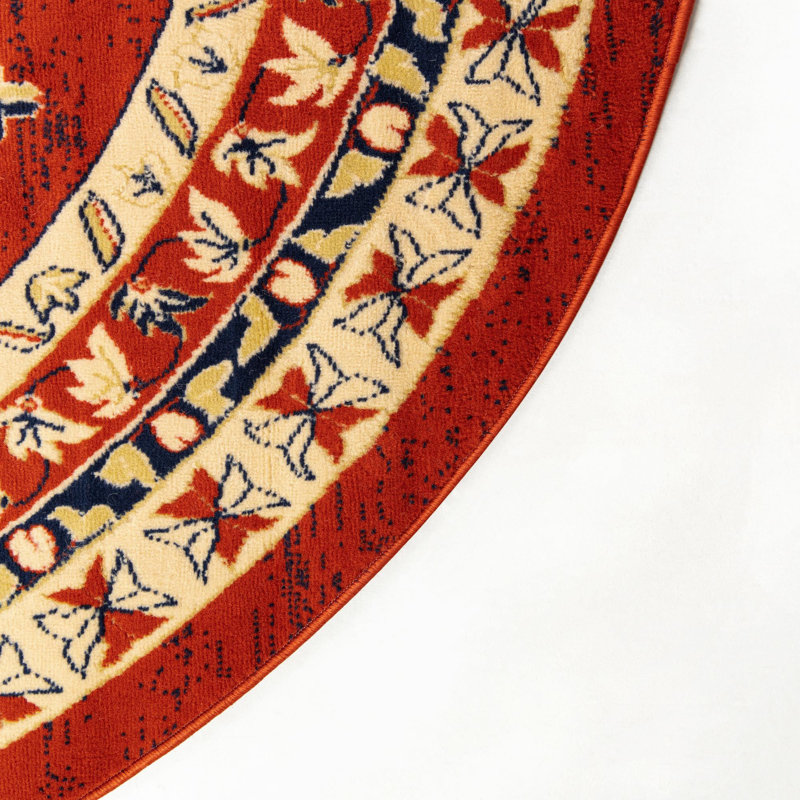 Eesi Oriental Indoor Rug, Round 7'10"