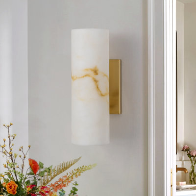 Alabaster Glass Wall Sconce