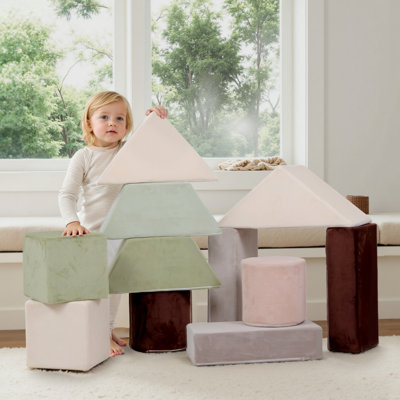 11 pièces de blocs de mousse d'arbre de Noël - jouets de construction pour enfants, ensemble de jeu en mousse souple, idée de cadeau de vacances amusante