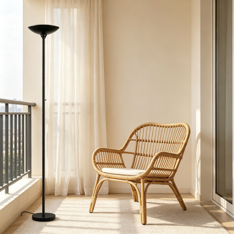 Lampe torchère moderne avec gradation continue, lumière DEL super brillante de 30 W, sortie de lumière du jour de 3600 lm, interrupteur rotatif et conception en métal robuste pour le salon ou la chambre à coucher