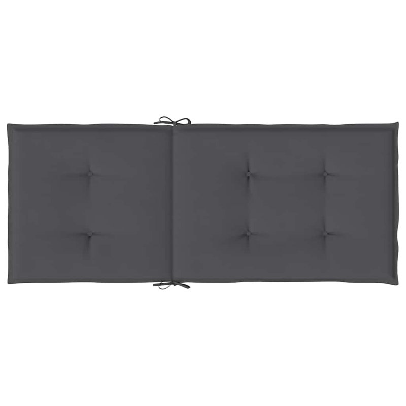 Ensemble de 2 coussins de chaise vidaXL 100% polyester anthracite, Anthracite