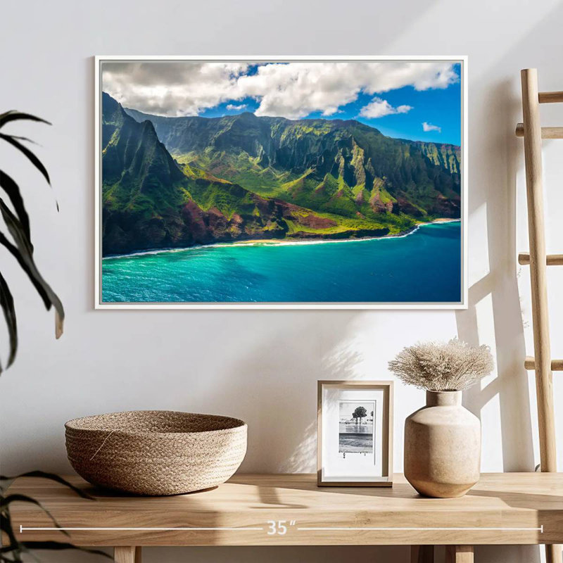 Kauai, 25 po x 17 po, Cadre flottant blanc