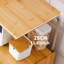 Kitchen Sideboard Bamboo Storage Cabinet With 2 Sliding Door Cupboard Freestanding
