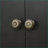 Credenza 4-Door with Wooden Arc Legs &amp; Bronze Clasps – Black MDF | Industrial | Living Room-544499235