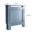 Couvercle de radiateur en panneau de fibres à densité moyenne, armoire chauffante décorative à panneau perforé avec tablette supérieure, housse de chauffage pour la maison facile à assembler