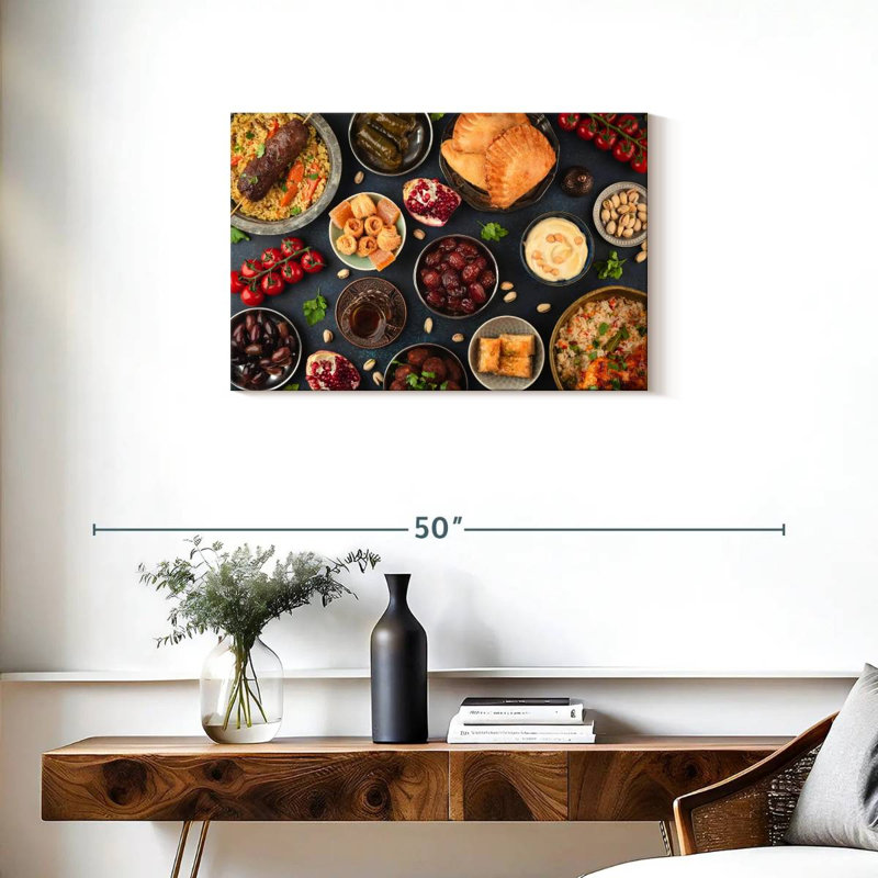 Ramadan Iftar Feast, 20" H x 30" W
