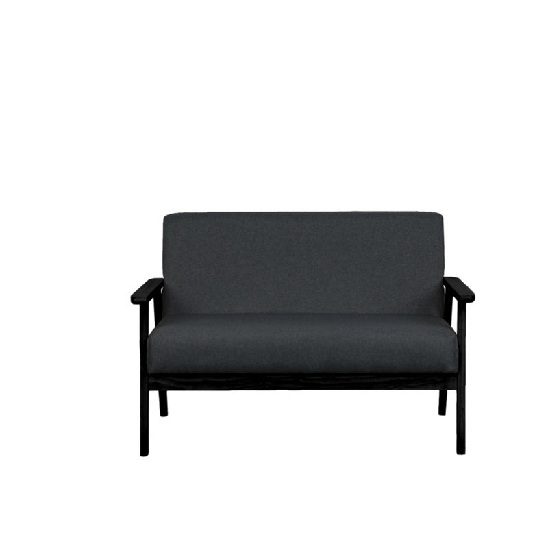 Causeuse Bahamas, Gris foncé, Bois espresso