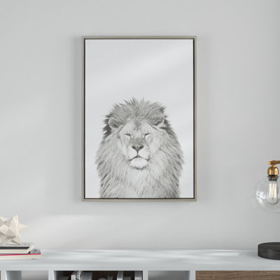 Lion by Simon Te of Tai Prints Framed Canvas Wall Art Print