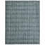 Tapis tissé à la main en laine bleu et ivoire 9 pi x 12 pi