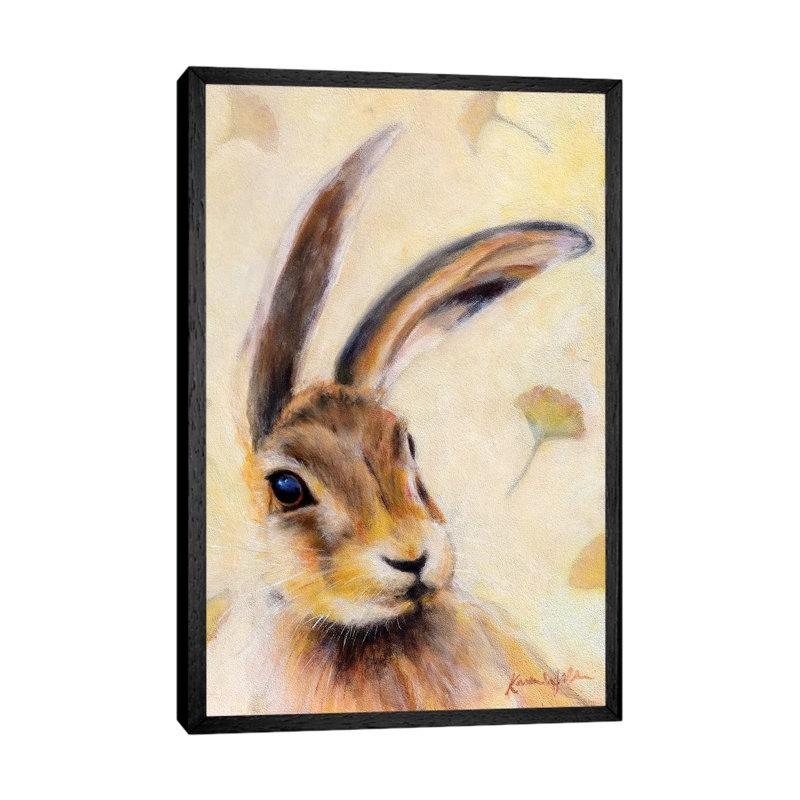 Gingko Jack by Karen Weber - Painting on Canvas, Black Framed, 66.04 cm H x 45.72 cm W