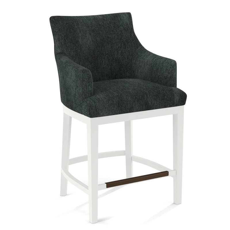 Upholstered Counter Stool, White, 61597-78