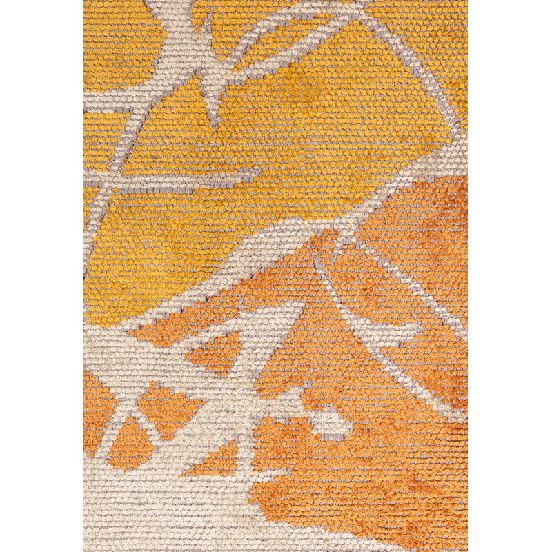 Daukas Abstract Hand Loom Indoor / Outdoor Area Rug, Rectangle 6'7" x 9'10"