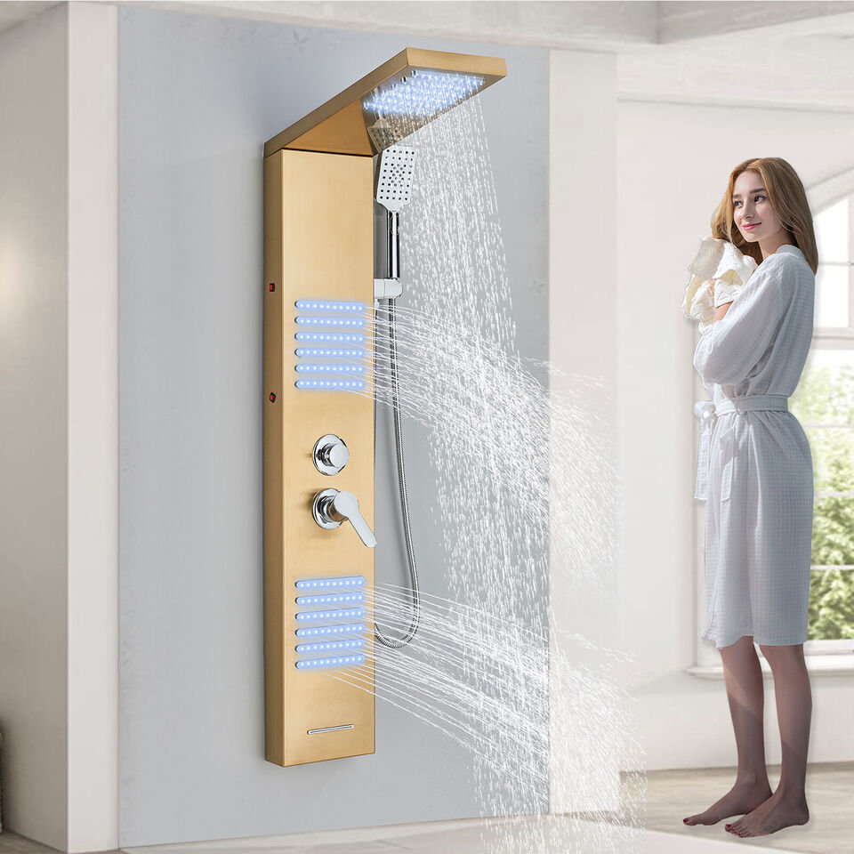 Nabiyy 45'' Shower Panel with Fixed Shower Head | Wayfair