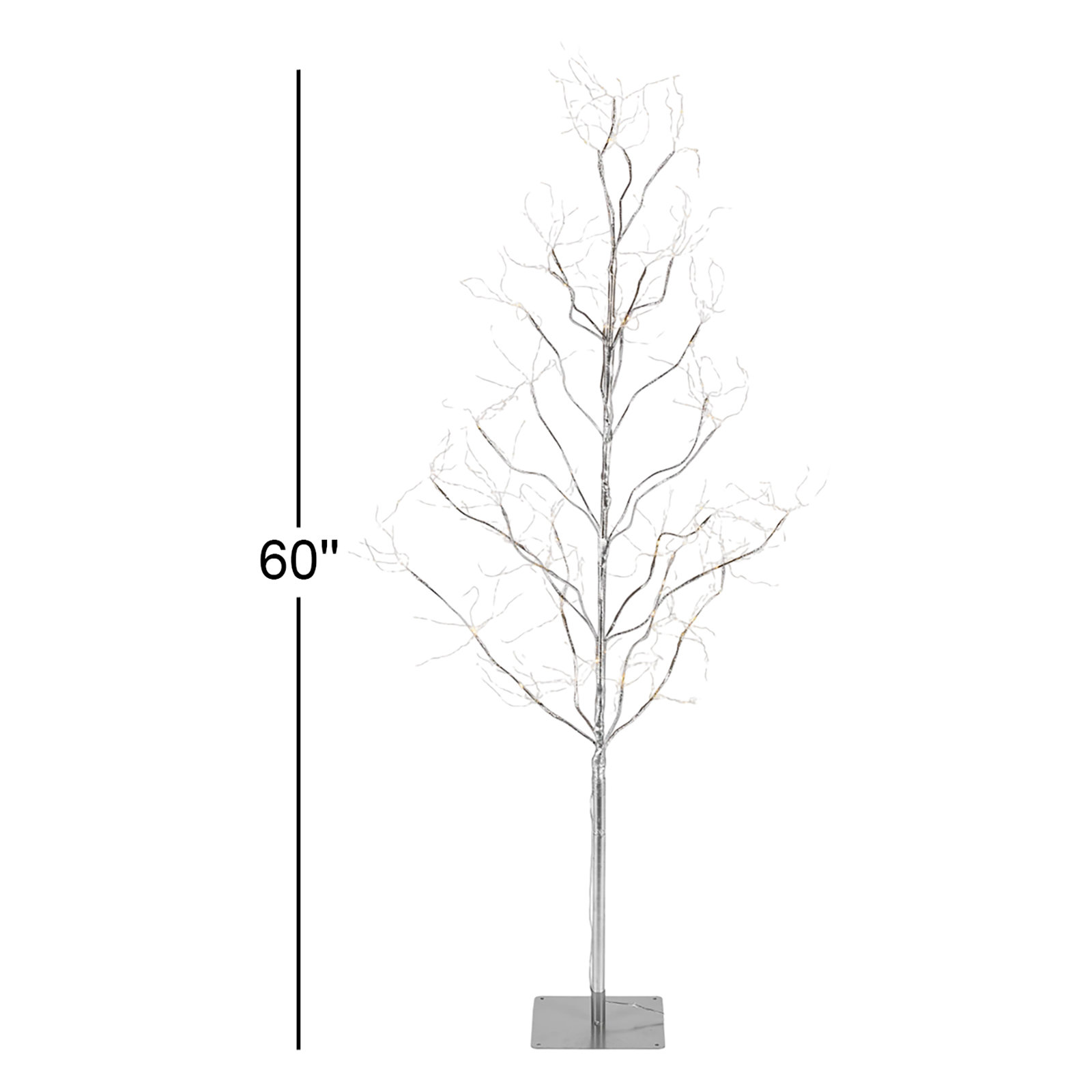 Silver 5' Pre-Lit Pine Christmas Tree