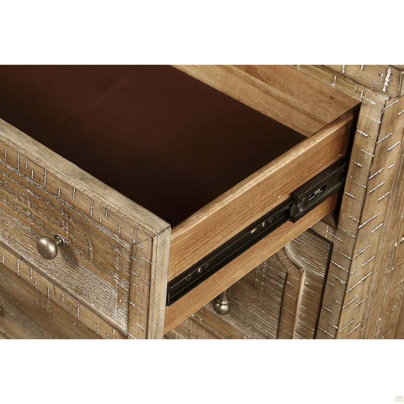 Commode 6 tiroirs brune