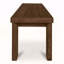 Banc de salle à manger, siège rectangulaire à lattes en teck massif, 3 places, brun
