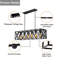 6 - Light Dimmable Kitchen Island Square / Rectangle Chandelier