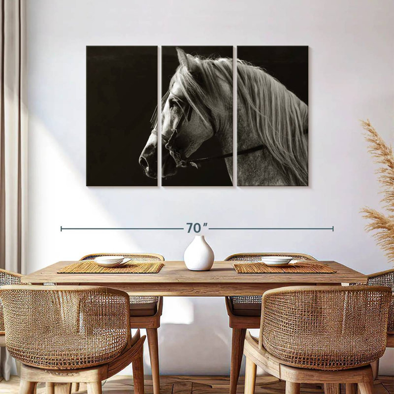 Horse With Long Mane, 36" H x 57" W
