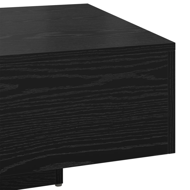 Couch Table Oak Engineered Wood Sturdy, 85 x 55 x 31 cm, Black